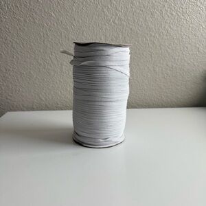 1/4 White Elastic Roll - 200yds